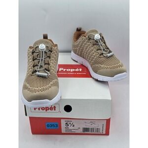 Propet Travel Walker Evo‎ Taupe/Sienna Beige Sneakers Shoes Womens Size 5.5 M